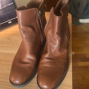 Women Brown genuine Leather Ankle Boots